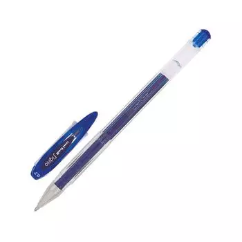 Ручка гелевая UNI-BALL (Япония) Signo, СИНЯЯ, корпус прозрачный, узел 0,7 мм, линия письма 0,4 мм, UM-120 BLUE