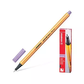 Ручка капиллярная STABILO Point 88, СВЕТЛО-СИРЕНЕВАЯ, корпус оранжевый, линия письма 0,4 мм, 88/59, (10 шт.)