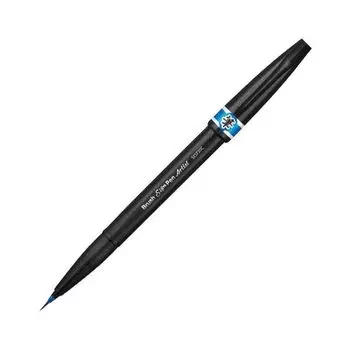 Ручка-кисть PENTEL (Япония) Brush Sign Pen Artist, линия письма 0,5-5 мм, голубая, SESF30C-S