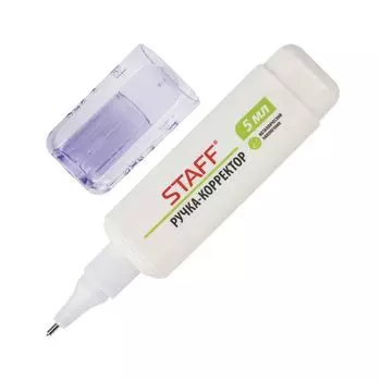 Ручка-корректор STAFF, 5 мл, металлический наконечник, плоский корпус, 227568, (24 шт.)