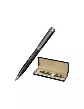 Ручка подарочная шариковая GALANT "VITRUM", корпус оружейный металл, детали золотистые, узел 0,7 мм, синяя, 143504