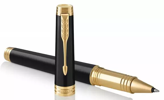 Ручка роллер Premier T560 Lacque (1931411) Black GT F черные чернила подар.кор.