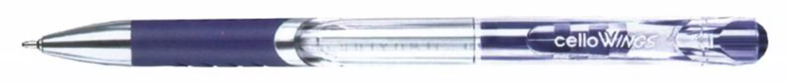 Ручка шариковая автоматическая Cello Wings синяя (12 шт. в уп-ке)