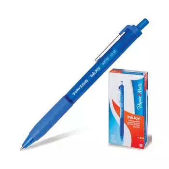 Ручка шариковая автоматическая PAPER MATE Inkjoy 300 RT, СИНЯЯ, узел 1,2 мм, линия письма 1 мм, S0959920, (12 шт.)