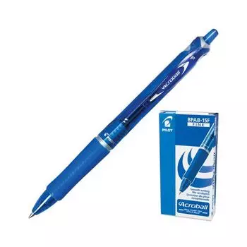 Ручка шариковая автоматическая с грипом PILOT Acroball, СИНЯЯ, корпус тонированный синий, узел 0,7 мм, линия письма 0,28 мм, BPAB-15F
