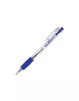 Ручка шариковая автоматическая с грипом STAFF, СИНЯЯ, корпус прозрачный, 0,7 мм, линия письма 0,35 мм, BPR116, (50 шт.)