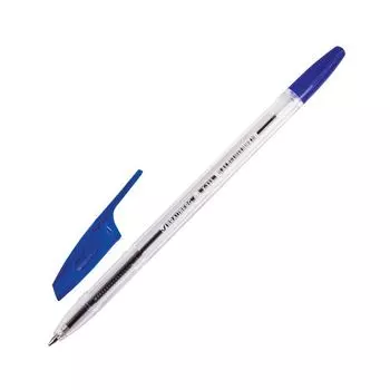 Ручка шариковая BRAUBERG X-333, СИНЯЯ, корпус прозрачный, узел 0,7 мм, линия письма 0,35 мм, BP163, (100 шт.)
