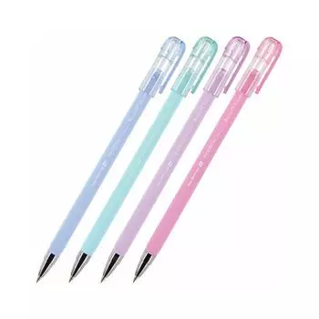 Ручка шариковая BRUNO VISCONTI "FirstWrite", СИНЯЯ, "Zefir", ассорти, узел 0,5 мм, линия письма 0,3 мм, 20-0239 (24 шт.)