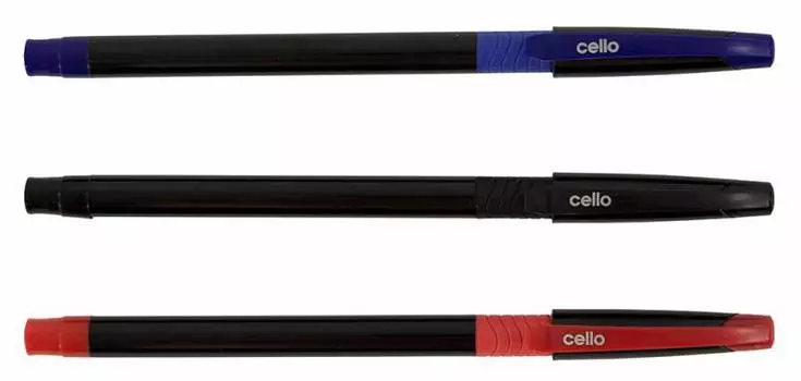 Ручка шариковая Cello Slimo 0,7мм черная, корпус черный (50 шт. в уп-ке)