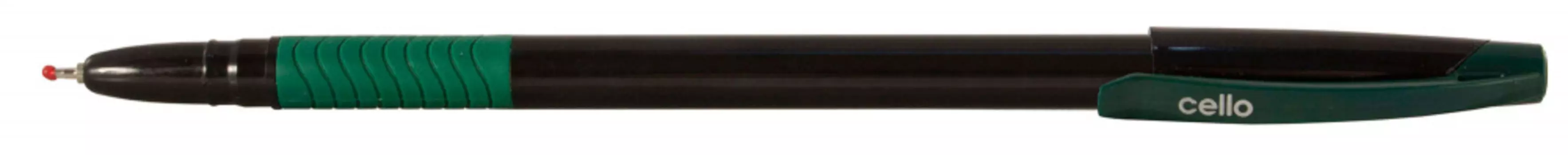 Ручка шариковая Cello Slimo Grip зеленая, корпус черный/зеленый (50 шт. в уп-ке)