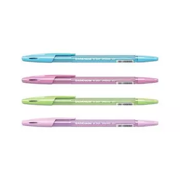 Ручка шариковая ERICH KRAUSE R-301 Spring Grip, СИНЯЯ, корпус тонированный ассорти, узел 0,7 мм, линия письма 0,35 мм, 39532, (50 шт.)