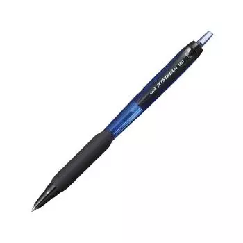 Ручка шариковая масляная автоматическая с грипом UNI (Япония) JetStream, СИНЯЯ, узел 0,5 мм, линия письма 0,24 мм, SXN-101-05 BLUE, (12 шт.)