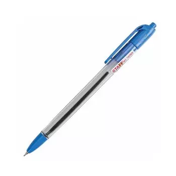 Ручка шариковая масляная автоматическая STAFF "EVERYDAY", СИНЯЯ, узел 0,7 мм, линия письма 0,35 мм, 142969 (75 шт.)