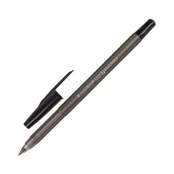 Ручка шариковая масляная BRAUBERG Assistant, ЧЕРНАЯ, корпус тонированный, 0,7 мм, линия письма 0,35 мм, 142485, (48 шт.)