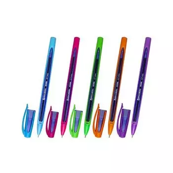 Ручка шариковая масляная BRAUBERG "BOMB GT Color", СИНЯЯ, прорезиненный корпус ассорти, узел 0,7 мм, линия письма 0,35 мм, 143346 (36 шт.)