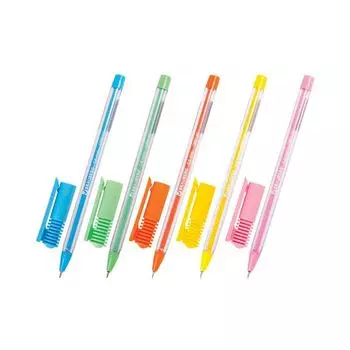 Ручка шариковая масляная BRAUBERG Cell, СИНЯЯ, детали ассорти, узел 0,6 мм, линия письма 0,3 мм, OBP109, (48 шт.)