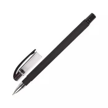 Ручка шариковая масляная BRAUBERG Matt, ЧЕРНАЯ, корпус черный, узел 0,7 мм, линия письма 0,35 мм, 142487, (24 шт.)