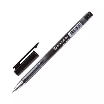 Ручка шариковая масляная BRAUBERG Profi-Oil, ЧЕРНАЯ, корпус с печатью, узел 0,7 мм, линия письма 0,35 мм, OBP325, (24 шт.)