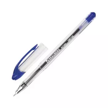 Ручка шариковая масляная BRAUBERG Smooth Write, СИНЯЯ, корпус прозрачный, узел 0,7 мм, линия письма 0,35 мм, OBP104, (24 шт.)