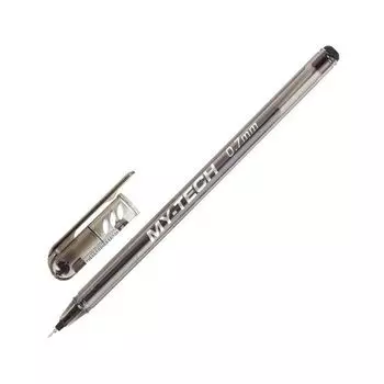 Ручка шариковая масляная PENSAN My-Tech, ЧЕРНАЯ, игольчатый узел 0,7мм, линия 0,35мм, 2240/25 (50 шт.)