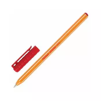 Ручка шариковая масляная PENSAN Officepen 1010, КРАСНАЯ, корпус оранжевый, 1мм, линия 0,8 мм,1010/60 (60 шт.)
