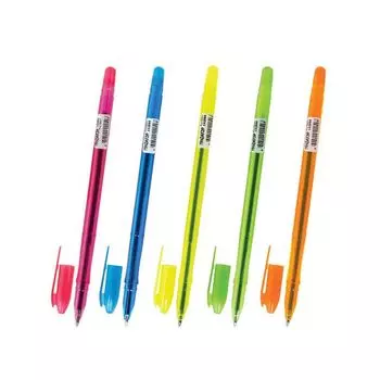 Ручка шариковая масляная ПИФАГОР Neon, корпус неоновый ассорти, узел 1 мм, линия письма 0,7 мм, OBP224, (50 шт.)