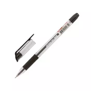 Ручка шариковая масляная с грипом STAFF "Profit", ЧЕРНАЯ, игольчатый узел 0,7 мм, линия письма 0,35 мм, 142989 (36 шт.)