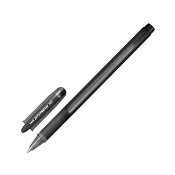 Ручка шариковая масляная с грипом UNI (Япония) JetStream, ЧЕРНАЯ, корпус черный, узел 0,7 мм, линия письма 0,35 мм, SX-101-07 BLACK