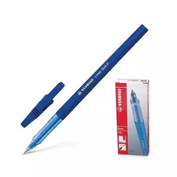 Ручка шариковая STABILO Liner, СИНЯЯ, корпус синий, узел 0,7 мм, линия письма 0,3 мм, 808/41, (20 шт.)