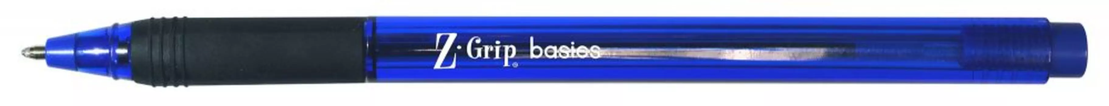 Ручка шариковая Zebra Z-Grip Basics, корпус синий (12 шт. в уп-ке)