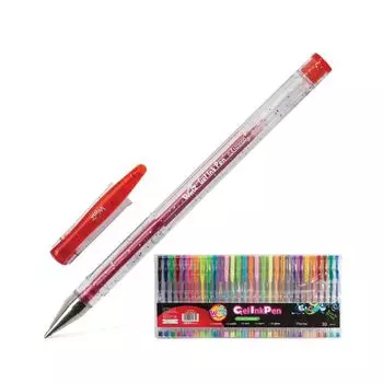 Ручки гелевые BEIFA (Бэйфа) НАБОР 30 шт., АССОРТИ, WMZ, узел 0,9 мм, линия письма 0,7 мм, GA1030-30