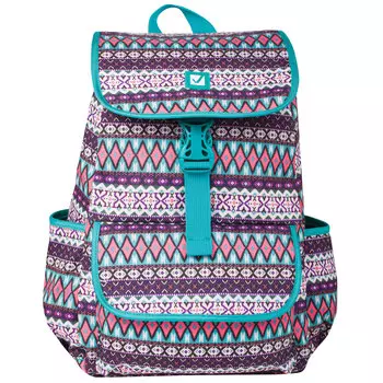 Рюкзак BRAUBERG для старшеклассников/студентов/молодежи, узоры, Ромб, 15 литров, 34х25,5х12,5 см, 226358