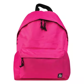 Рюкзак BRAUBERG, универсальный, сити-формат, один тон, розовый, 20 литров, 41х32х14 см, 225375