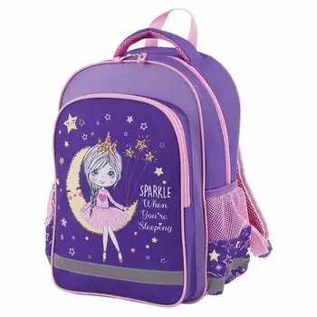 Рюкзак ПИФАГОР SCHOOL для начальной школы, MOON PRINCESS, 38х28х14 см