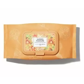 Салфетки очищающие с эсктраком календулы The Saem Garden Pleasure Calendula Cleansing Tissue 100 шт