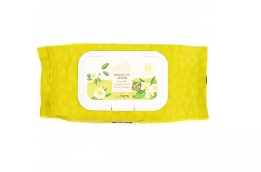 Салфетки очищающие с экстрактом зеленого чая The Saem Healing Tea Garden Green Tea Cleansing Tissue 240гр