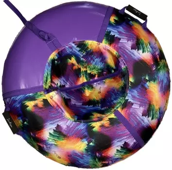 Санки Ватрушка Северное Сияние (низ- армированный тент 600, верх- ПВХ) SM-251 75 см Фиолетово-розовый