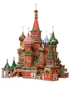 Сборная модель УмБум "Покровский Собор "Храм Василия Блаженного" Москва 195