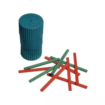 Счетные палочки (50 штук) двухцветные, из натурального дерева, в пластиковом тубусе, С 21 (5 шт.)