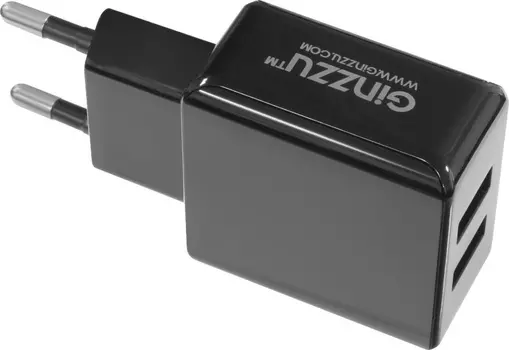 Сетевое зарядное устройство Ginzzu GA-3312UB 3.1A microUSB черный