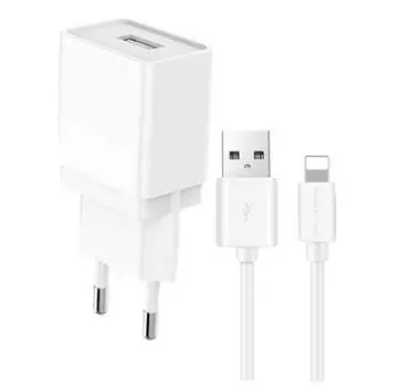 Сетевое зарядное устройство More choice 1USB 1A для Lightning 8-pin NC33i (White)