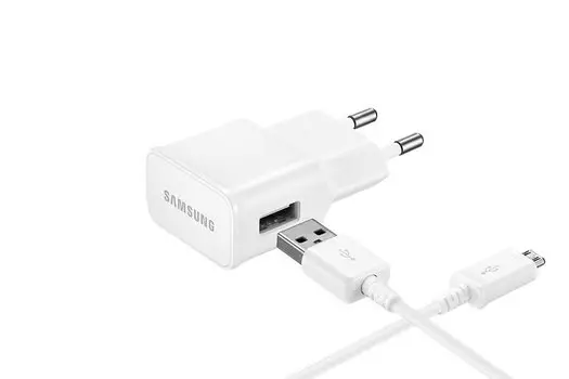Сетевое зарядное устройство Samsung USB 2A c microUSB-USB кабелем EP-TA20EWEUGRU White