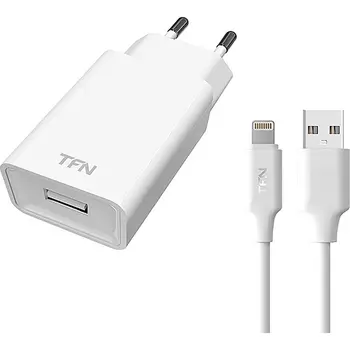 Сетевое зарядное устройство TFN 1А+8pin white
