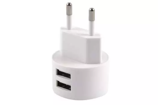 Сетевое зарядное устройство USAMS - (Модель Send-Tu Series Set) 2 USB + кабель Lightning U35, белый (XTXLOGT1804)