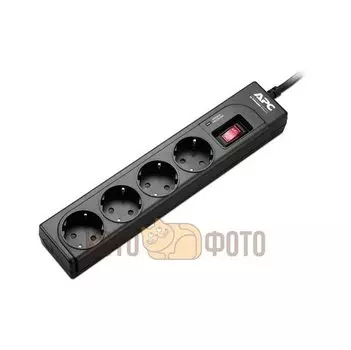 Сетевой фильтр APC P43B-RS 1м (4 розетки) черный