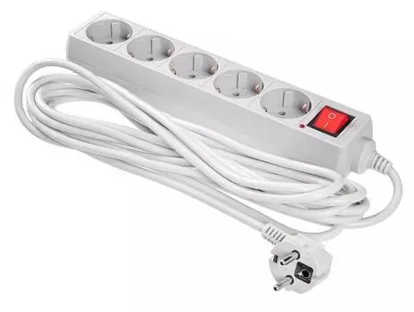 Сетевой фильтр Buro 500SL-5-G 5м (5 розеток) серый