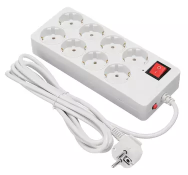 Сетевой фильтр Buro 800SH-3-W 3м (8 розеток) белый