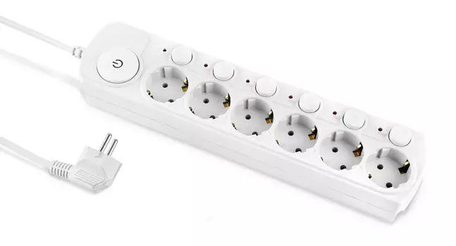 Сетевой фильтр Ippon BK252-SW 5м (6 розеток) белый