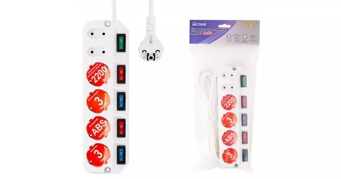 Сетевой фильтр Most A10 3м (6 розеток) белый