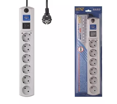 Сетевой фильтр Most HV6 белый 2м + защита от 380 V